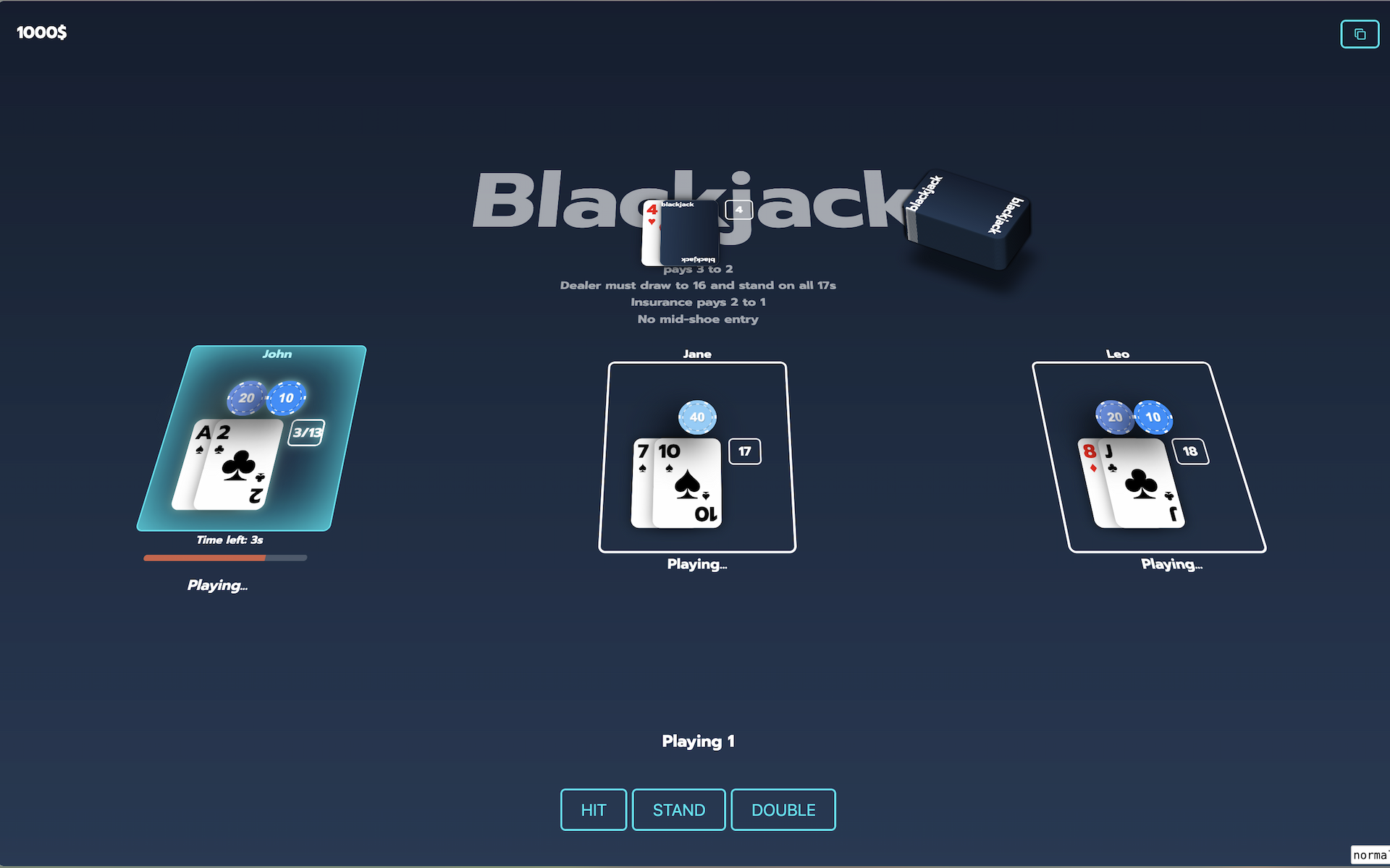 Blackjack screenshot 1
